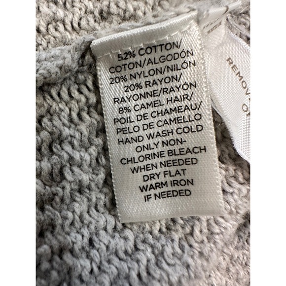 LOFT Women's Light Gray Textured Knit Open Front Cardigan Sweater Size S - Picture 5 of 6